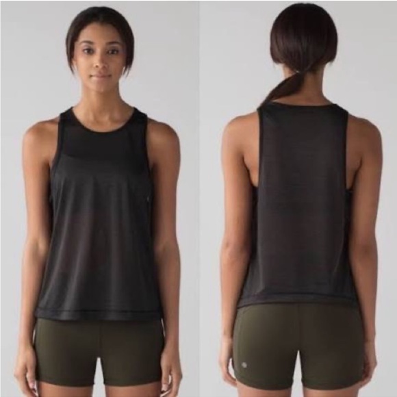 lululemon athletica Tops - Lululemon Squad Goals Tank Trinity Mesh Black